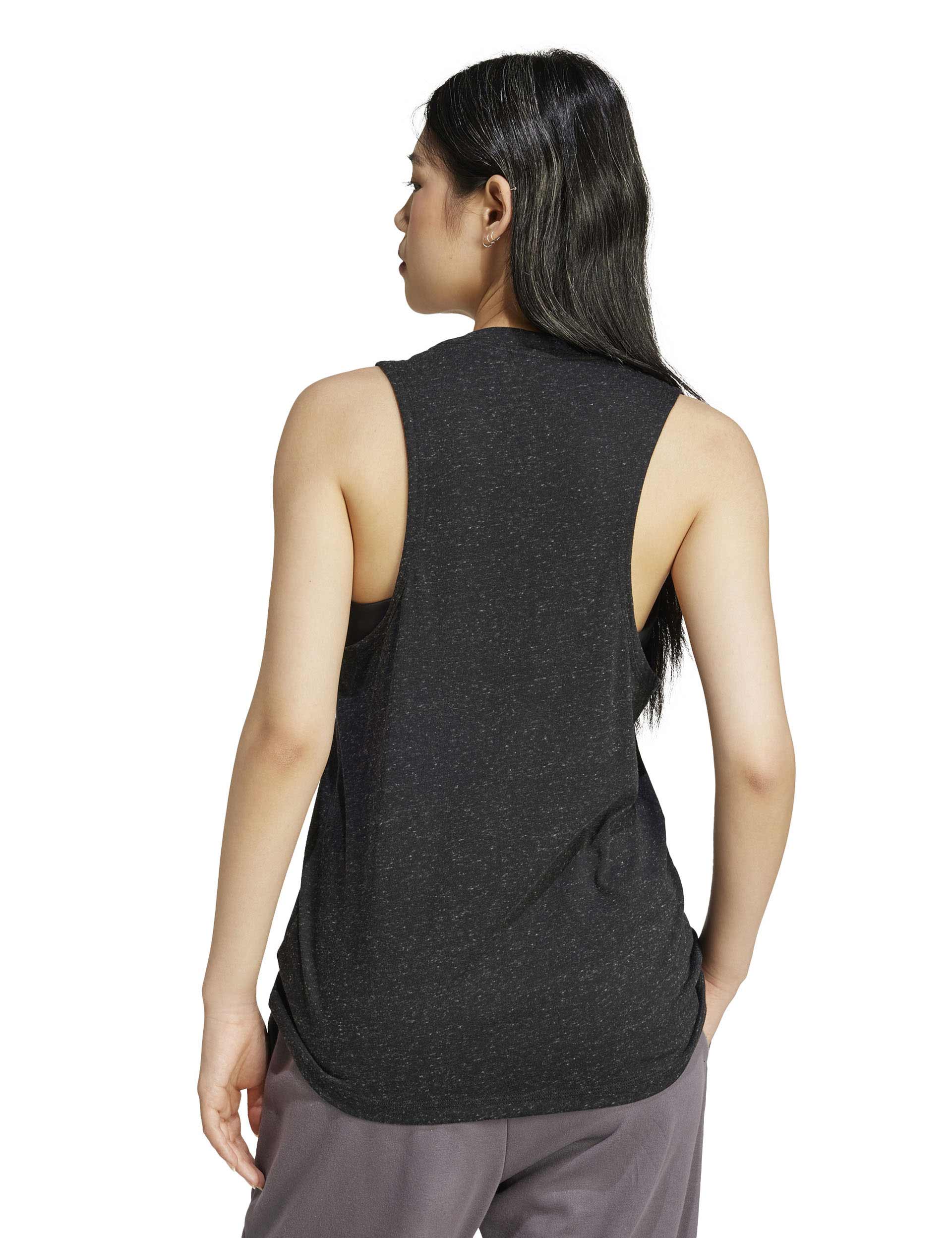 H10199 adidas | Essentials Winners Tank Top - Black/White | The Sports Edit