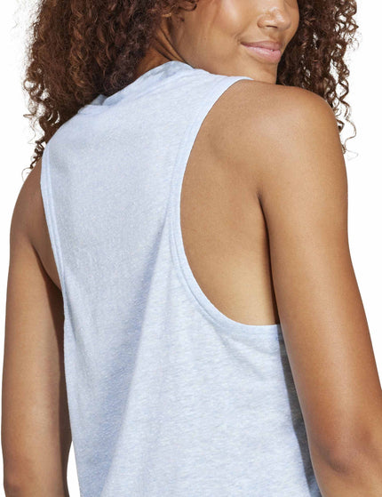 adidas Essentials Winners Tank Top - Glow Blue/Whiteimages4- The Sports Edit