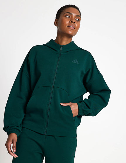 adidas Future Icons Small Logo Full-Zip Hoodie - Aurora Ivyimages1- The Sports Edit