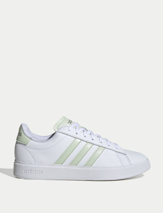 Grand Court 2.0 Shoes - Cloud White/Linen Green/Matte Silver