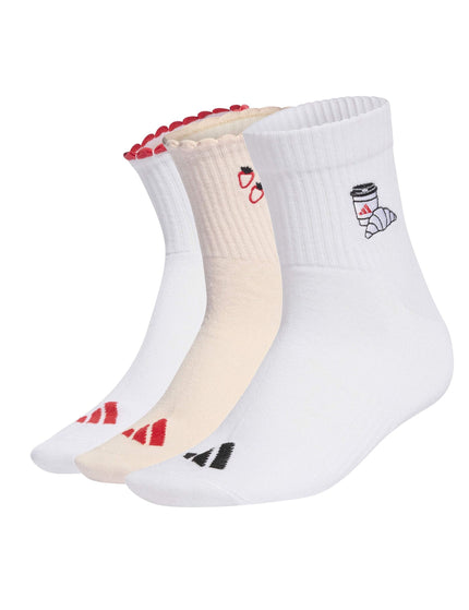 adidas Graphic Socks 3 Pair Pack - Wonder Quartz/White/Pure Rubyimages1- The Sports Edit
