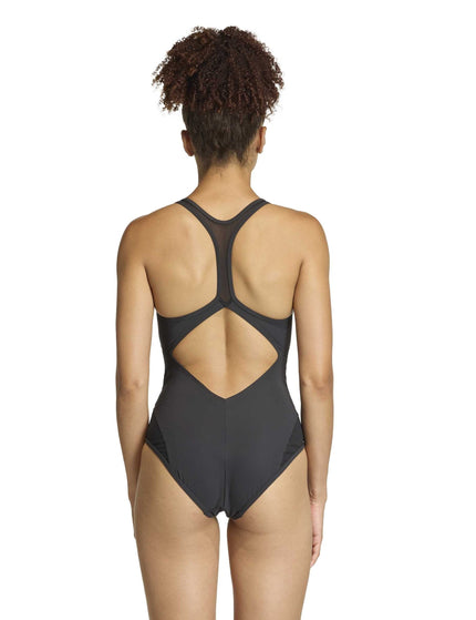 adidas Lanelux Y-Back Mesh Swimsuit - Blackimages2- The Sports Edit