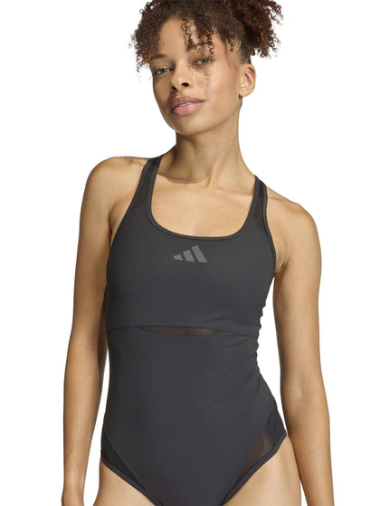 adidas Lanelux Y-Back Mesh Swimsuit - Blackimages3- The Sports Edit
