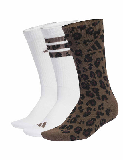 adidas Leo Graphic Socks 3 Pair Pack - Earth Strata/Shadow Brown/Whiteimages1- The Sports Edit