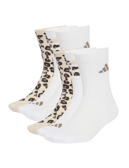 adidas Leo Graphic Socks 3 Pair Pack - Crystal Linen/Khaki Six/Dark Brownimages1- The Sports Edit