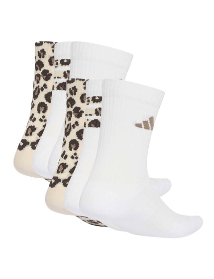 adidas Leo Graphic Socks 3 Pair Pack - Crystal Linen/Khaki Six/Dark Brownimages2- The Sports Edit