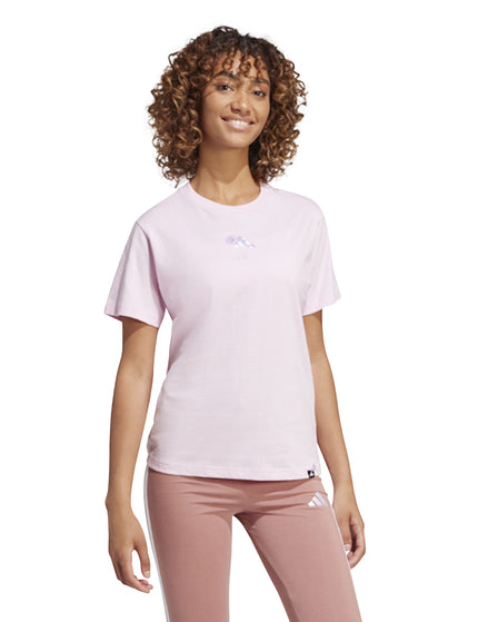 adidas Lounge Mini Graphic T-Shirt - Clear Pinkimages1- The Sports Edit