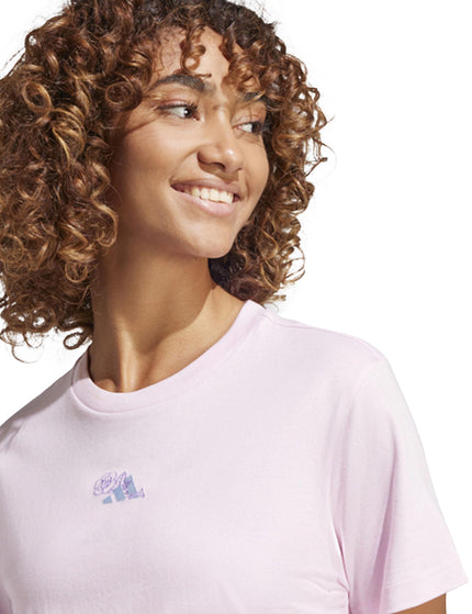 adidas Lounge Mini Graphic T-Shirt - Clear Pinkimages3- The Sports Edit