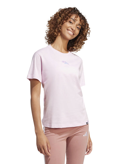 adidas Lounge Mini Graphic T-Shirt - Clear Pinkimages5- The Sports Edit