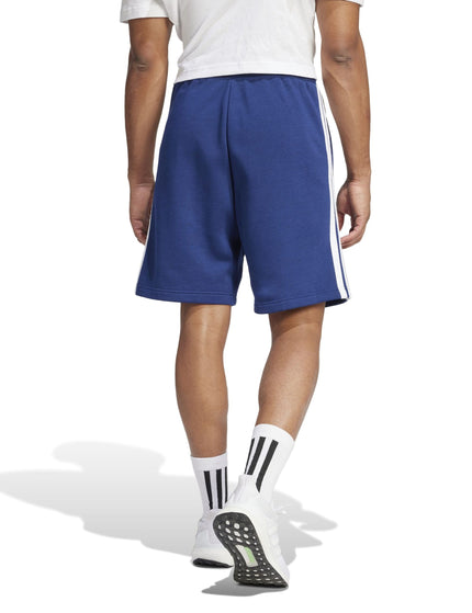 adidas Essentials 3-Stripes Fleece Shorts - Dark Blue/Whiteimages2- The Sports Edit