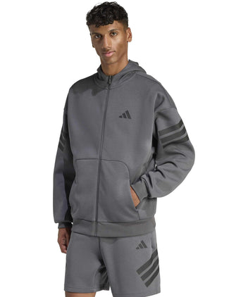 Future Icons 3-Stripes Full-Zip Hoodie - Grey