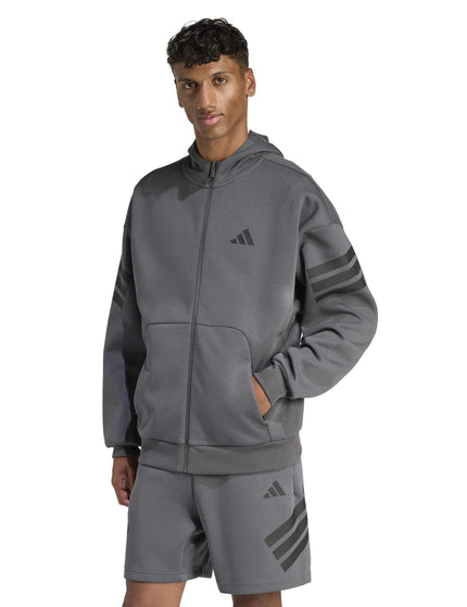 adidas Future Icons 3-Stripes Full-Zip Hoodie - Greyimages1- The Sports Edit