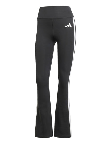 adidas Optime Essentials 3-Stripes Flared Leggings - Black/Whiteimages5- The Sports Edit