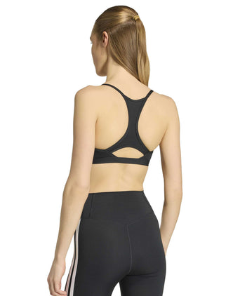 Optime Essentials 3-Stripes Light Support Bra - Black/White
