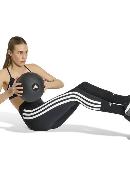adidas Optime Essentials 3-Stripes Light Support Bra - Black/Whiteimages4- The Sports Edit