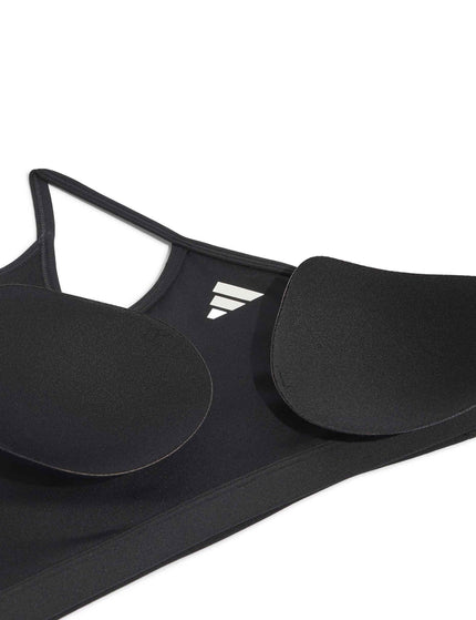 adidas Optime Essentials 3-Stripes Light Support Bra - Black/Whiteimages6- The Sports Edit
