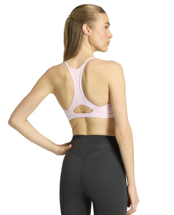 Optime Essentials 3-Stripes Light Support Bra - Clear Pink/White