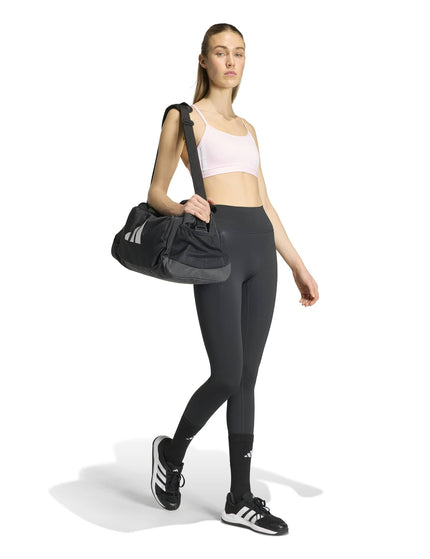 adidas Optime Essentials 3-Stripes Light Support Bra - Clear Pink/Whiteimages6- The Sports Edit