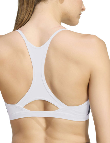 adidas Optime Essentials 3-Stripes Light Support Bra - White/Blackimages3- The Sports Edit