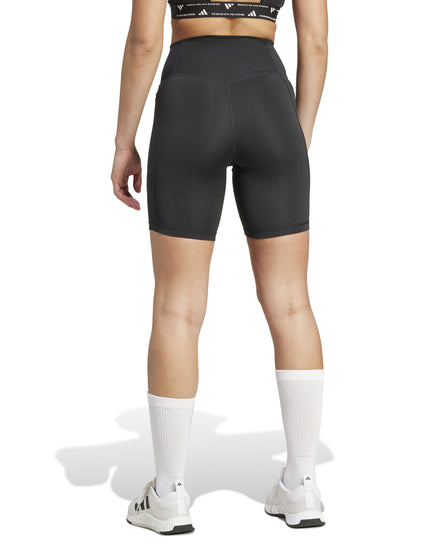 adidas Optime Essentials Stash Pocket 7-Inch Short Leggings - Blackimages2- The Sports Edit