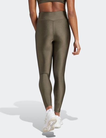 adidas Optime Essentials Shine 7/8 Leggings - Shadow Oliveimages2- The Sports Edit