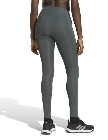 adidas Optime Essentials Stash Pocket Full-Length Leggings - Legend Ivyimages2- The Sports Edit