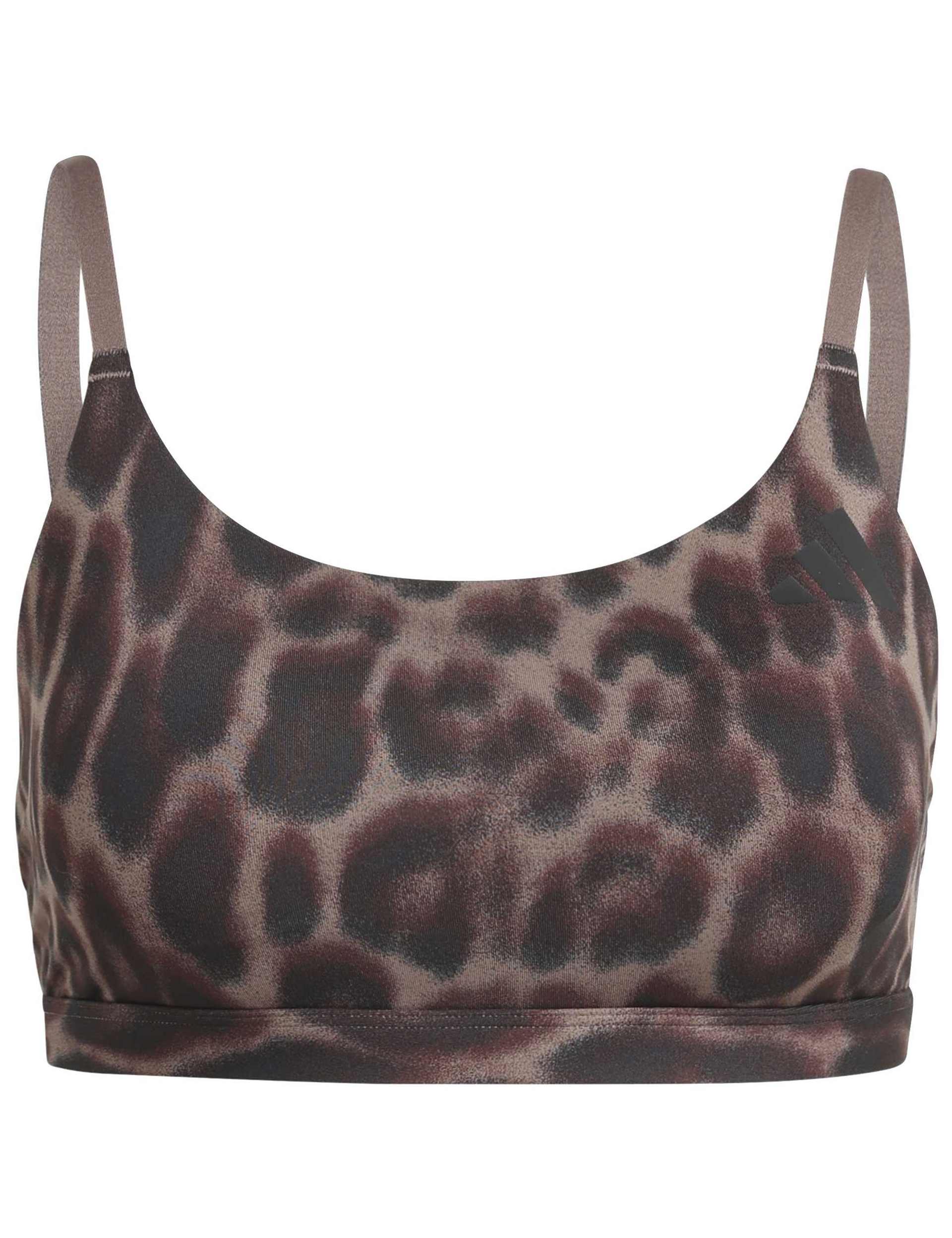 Leopard Ba adidas Optime Leopard Light Support Bra - Brown | The Sports Edit