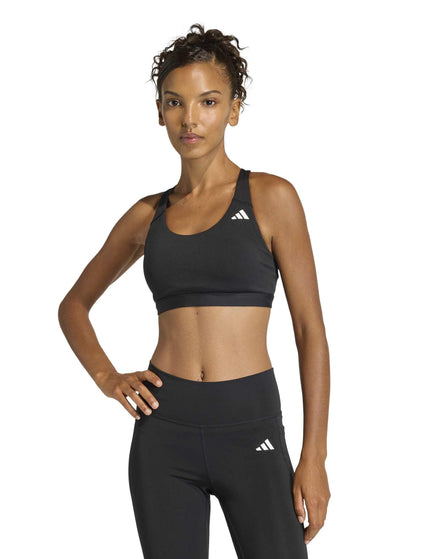 adidas Optime Essentials Workout Medium Support Bra - Blackimages1- The Sports Edit
