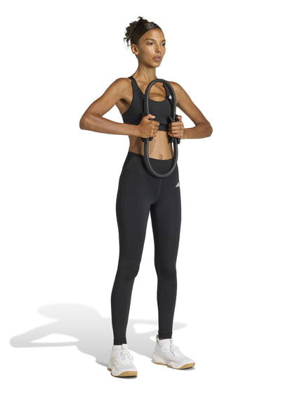 adidas Optime Essentials Workout Medium Support Bra - Blackimages4- The Sports Edit