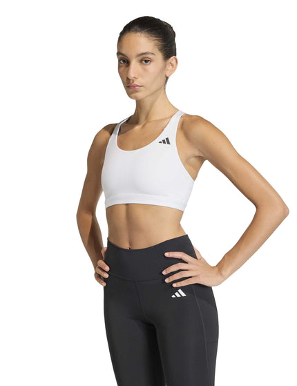 adidas Optime Essentials Workout Medium Support Bra - Whiteimages1- The Sports Edit