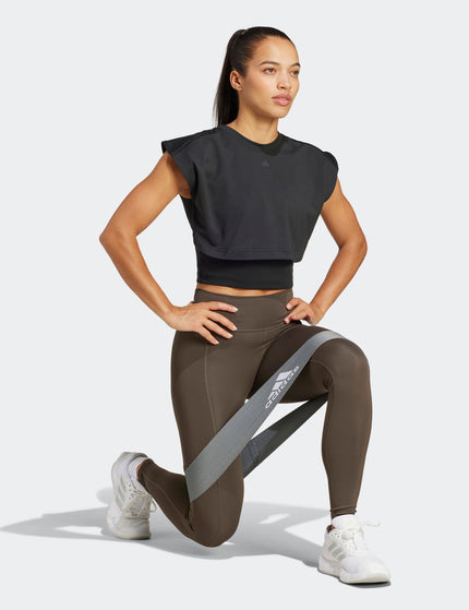 adidas Optime Full-Length Leggings - Shadow Oliveimages5- The Sports Edit