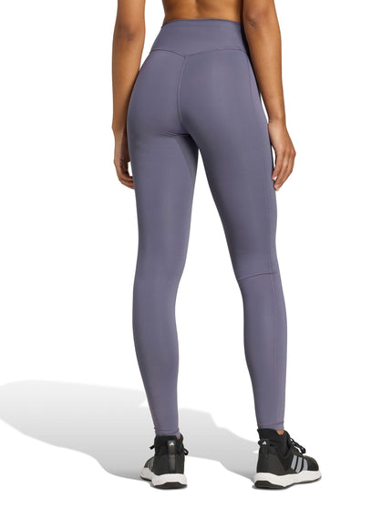 adidas Optime Full Length Leggings - Preloved Violetimages2- The Sports Edit