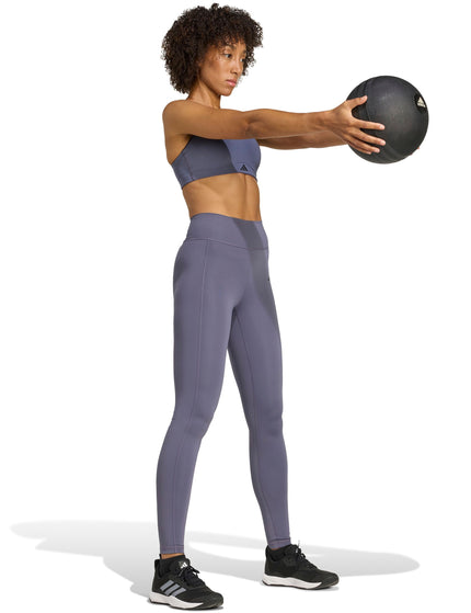 adidas Optime Full Length Leggings - Preloved Violetimages5- The Sports Edit