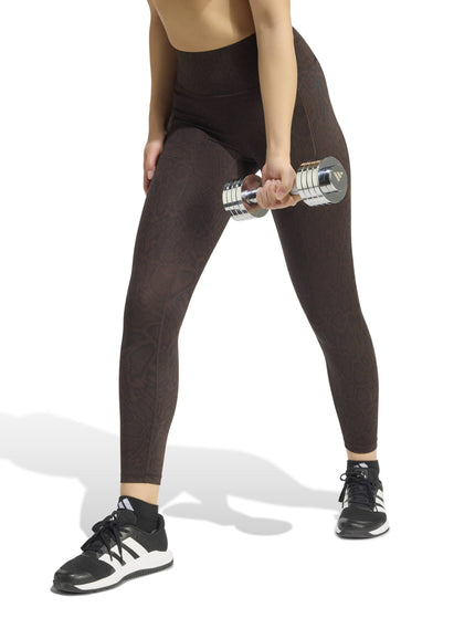 adidas Optime Primelift Snake 7/8 Leggings - Aurora Coffee/Blackimages1- The Sports Edit