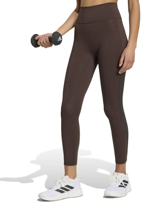 Optime Workout 3-Stripes 7/8 Leggings - Aurora Coffee