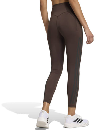 Optime Workout 3-Stripes 7/8 Leggings - Aurora Coffee