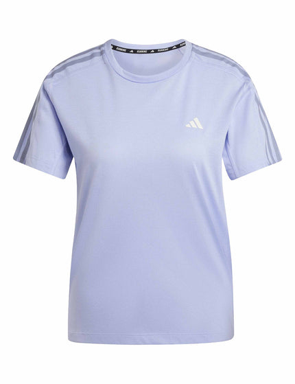 adidas Own the Run 3-Stripes T-Shirt - Violet Toneimages6- The Sports Edit