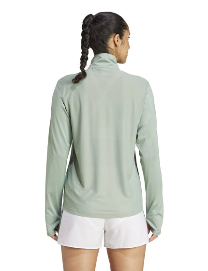 adidas Own the Run Half-Zip Jacket - Silver Greenimages2- The Sports Edit