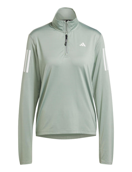 adidas Own the Run Half-Zip Jacket - Silver Greenimages6- The Sports Edit