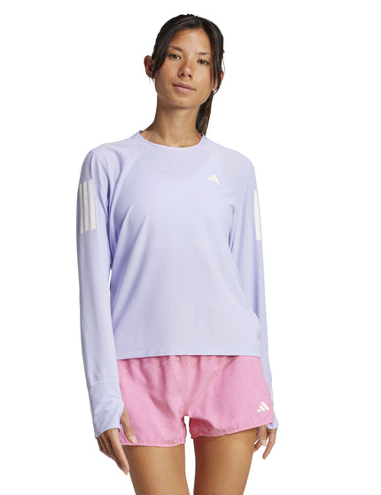 adidas Own The Run Long Sleeve Top - Violet Toneimages1- The Sports Edit