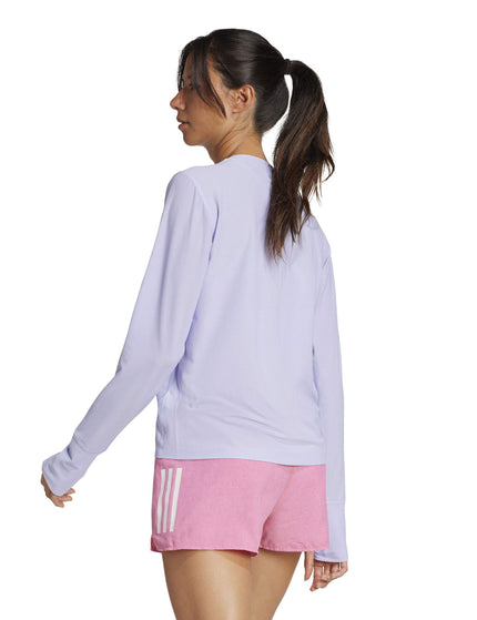 adidas Own The Run Long Sleeve Top - Violet Toneimages2- The Sports Edit