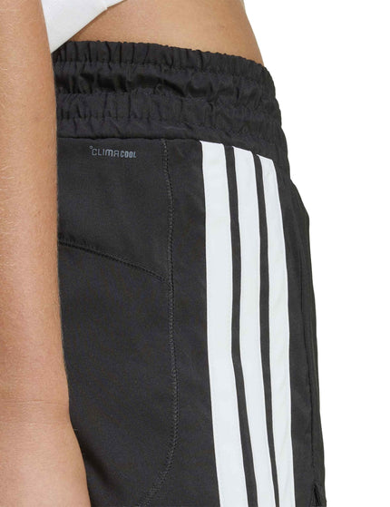 adidas Pacer Workout Woven High Waisted Shorts - Black/Whiteimages4- The Sports Edit