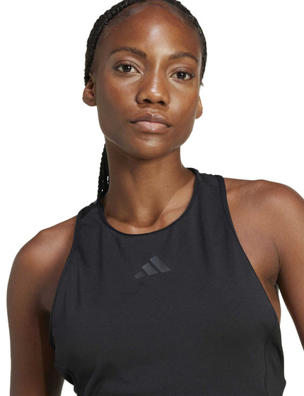adidas Power 3-Stripes Racerback Bra Tank Top - Blackimages4- The Sports Edit