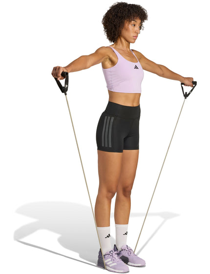 adidas Power Light Support Bra Tank Top - Powder Plumimages5- The Sports Edit