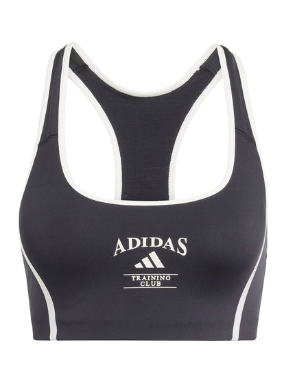 adidas Powerimpact Medium Support Heritage Bra - Black/Chalk Whiteimages8- The Sports Edit