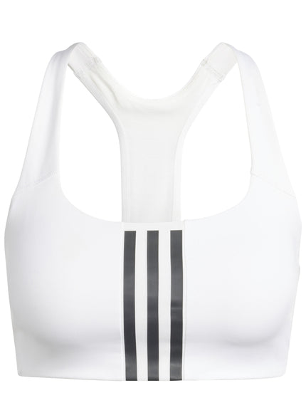 adidas Powerimpact Training Medium-Support 3-Stripes Bra - Whiteimages6- The Sports Edit