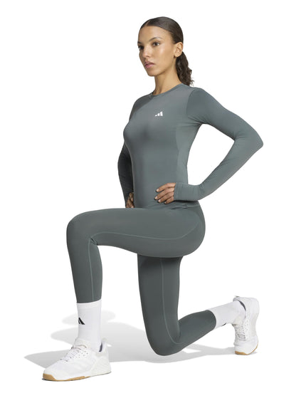 adidas Primelift Essentials Workout Contour Long Sleeve - Legend Ivyimages5- The Sports Edit