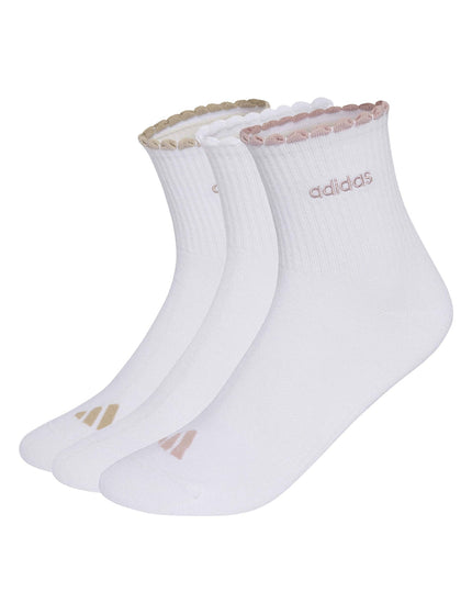 adidas Quarter Sock 3 Pair Pack - White/Wonder Beige/Wonder Taupe/Dual Lilacimages1- The Sports Edit