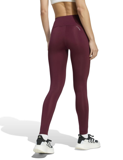 adidas Run Essentials Full Length Leggings - Maroonimages2- The Sports Edit