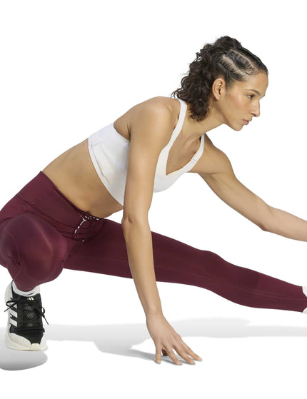 adidas Run Essentials Full Length Leggings - Maroonimages5- The Sports Edit